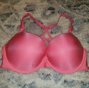 NWOT Victoria' Secret Push-Up bra 36D coral